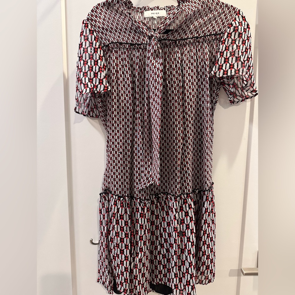 Reiss Red printed dress